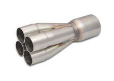 Vibrant Stainless Steel 1.75" I.D / 3" O.D. / - 2.5" 4-1 Merge Collector 10302