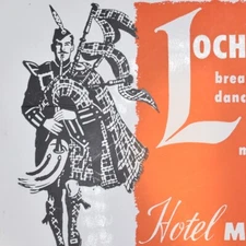 1960s Lochinvar Room Kiltie Bar Restaurant Menu Hotel Mark Hopkins San Francisco