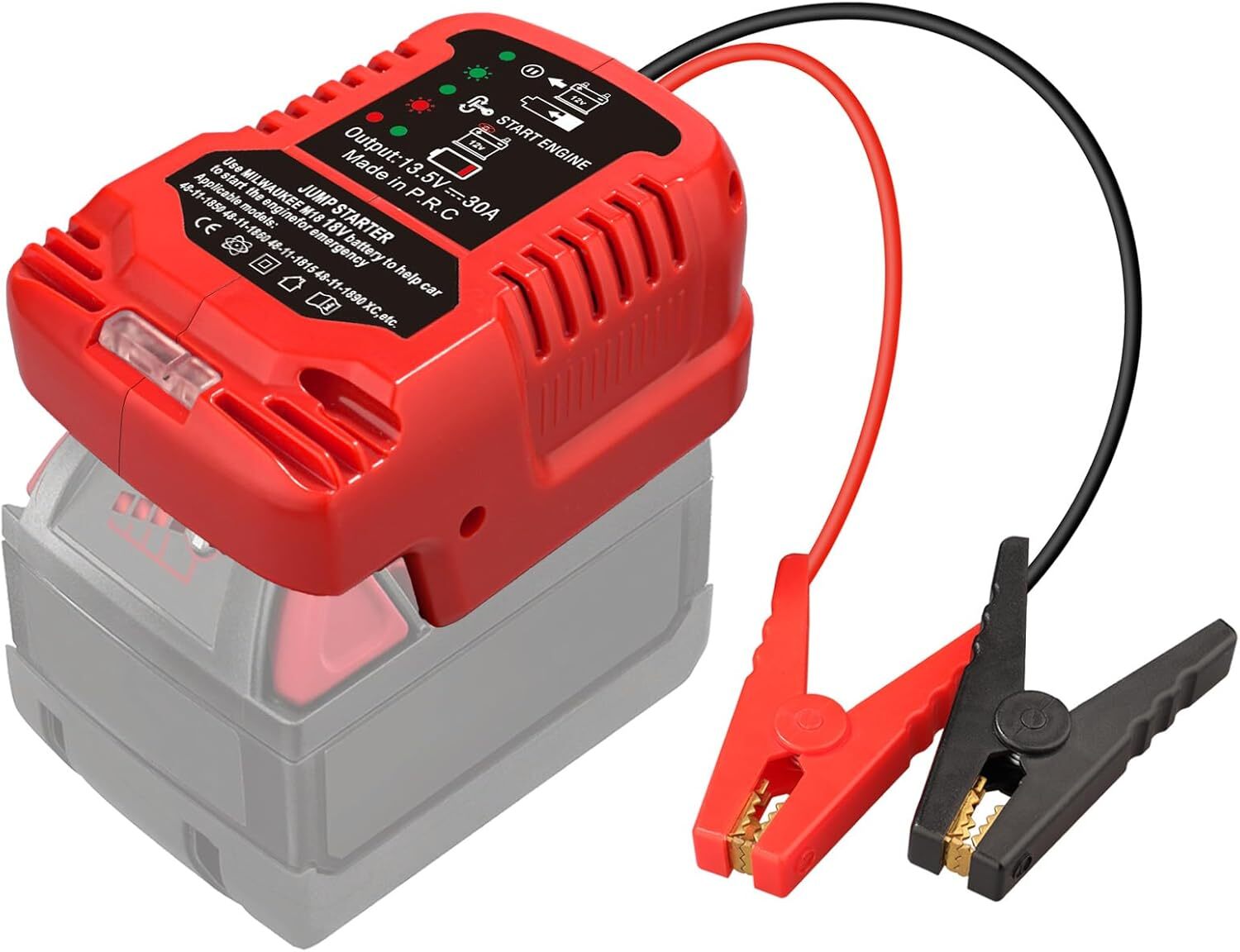 Jumper Cables Jump Charger for Milwaukee 18v Battery 11AWG 30A Jump Starter