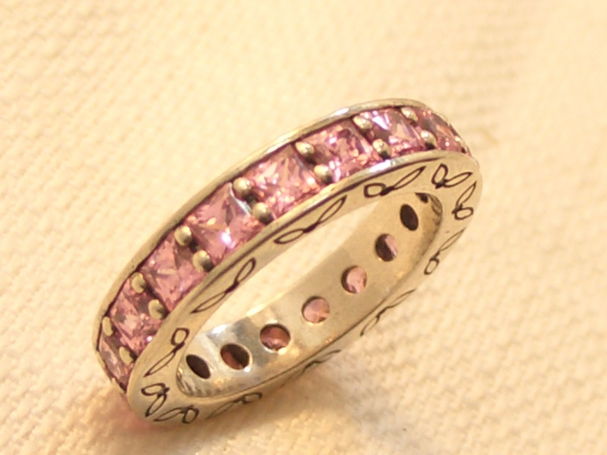 専用♥️ ARomantic New Pandora Sterling Infinity Pink CZ Band Ring Designed