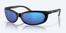 BRAND NEW Costa Del Mar FATHOM Matte Black  Blue Mirror Glass 580G