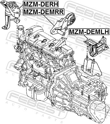 FEBEST MZM-DEMLH Lagerung, Motor für MAZDA - Bild 2 von 2