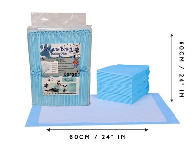Disposable LARGE Pee Pads (24''X24''). 40 Pack. Multiple Uses!!!