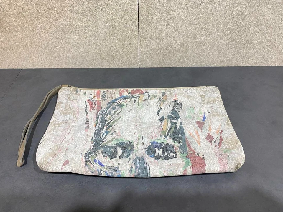 MCM Segundo Bolso Clutch Bolsa Multicolor Calavera Gráfico Estampado Foto 3 de 4