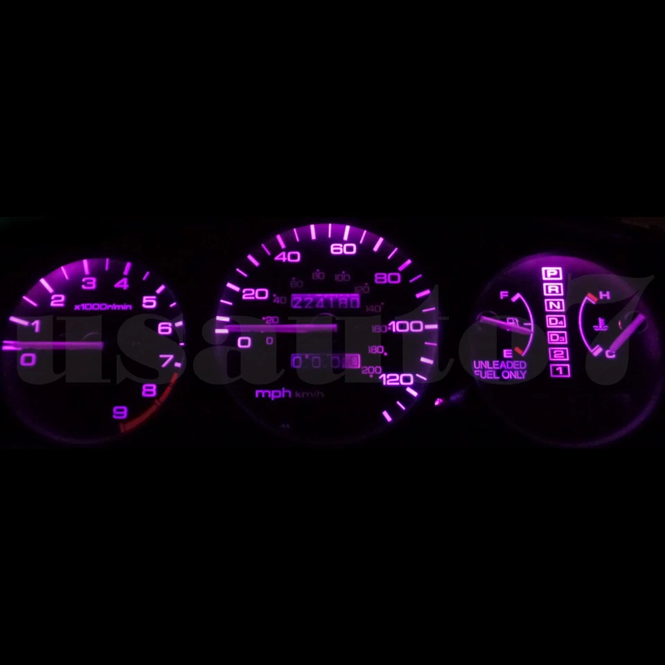 Dash Instrument Cluster Gauge PINK SMD LEDs LIGHTS KIT Fits 92-95 Honda Civic EG Foto 2 de 3