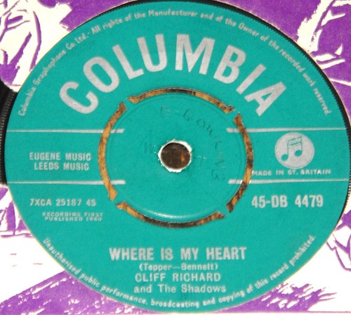 CLIFF RICHARD & SHADOWS PLEASE DON'T TEASE b/w WHERE HEART UK COLUMBIA DEMO 7" - Picture 6 of 6