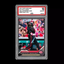 Graded 10 Elly De La Cruz #651 - 1st 2023 Topps Now RC CALL UP Rookie Card HR