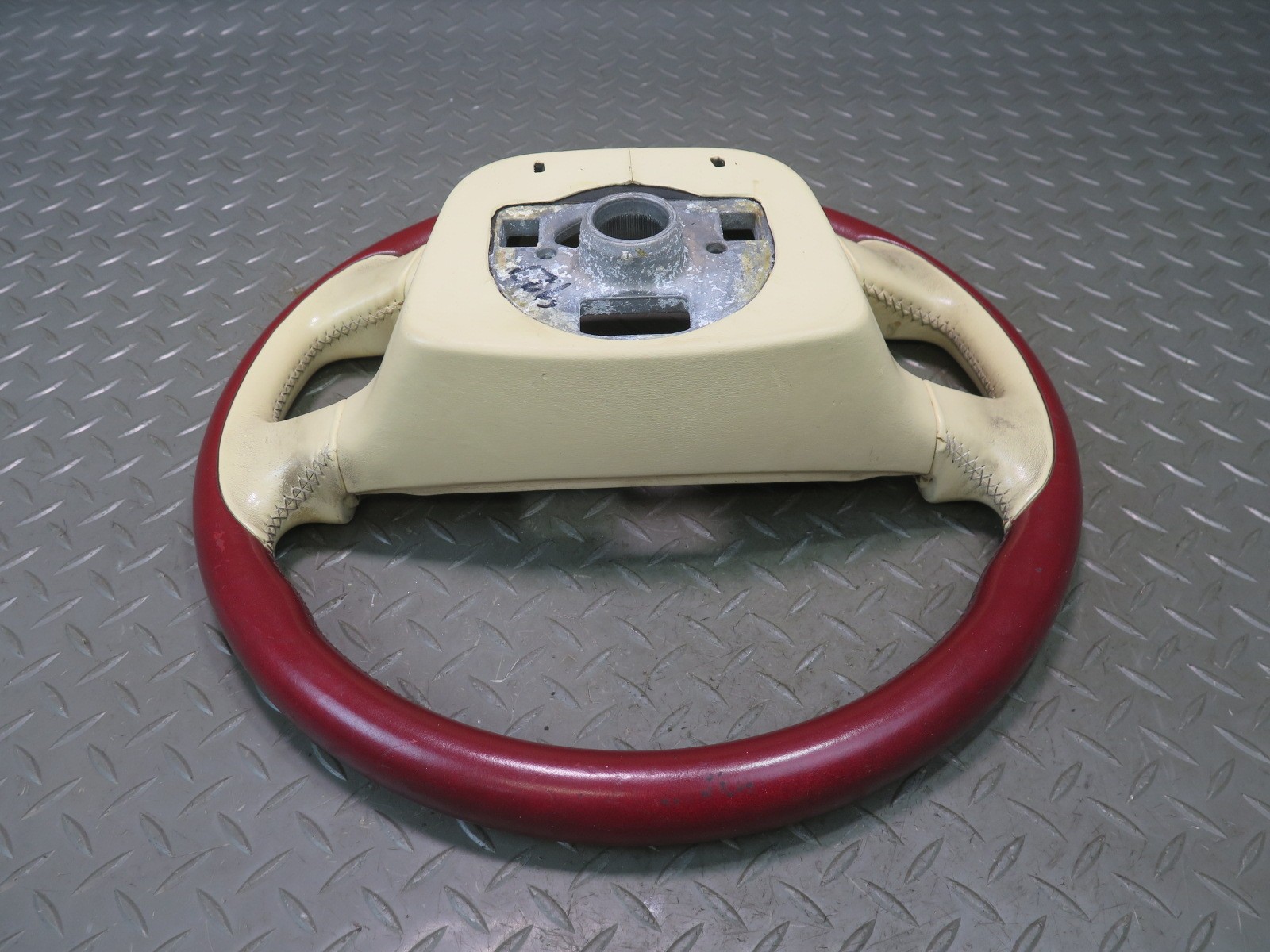 2006-2012 BENTLEY CONTINENTAL FLYING SPUR LEATHER STEERING RED BEIGE