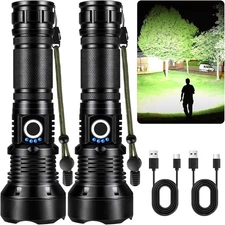 Flashlights High Lumens Rechargeable, 2 Pack 90,000 Lumens Super Bright Flashlig