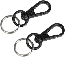 Quick Release Camera Strap Adapter Clip with Round Lugs 33Lb Black 2 Pack