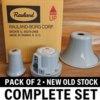  Rauland 3604 PA Horn Speakers (Lot of 2) 70V/25V New Old Stock -Complete Set 