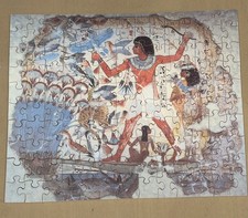 Optimago Hand Cut Wooden jigsaw 150pcs Fowling in the Marshes Egyptian Painting