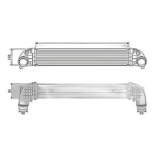 Ladeluftkühler Aluminium 105 mm - 599 mm VALEO für u.a. OPEL ASTRA