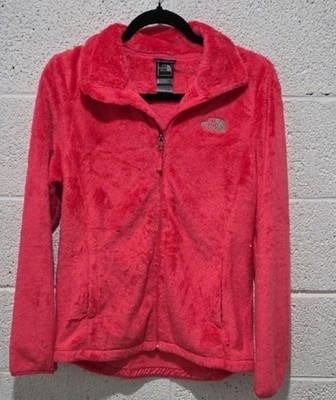 The North Face Pink Fleece/Teddy Jacket Full Zip Long Sleeve woman s medium