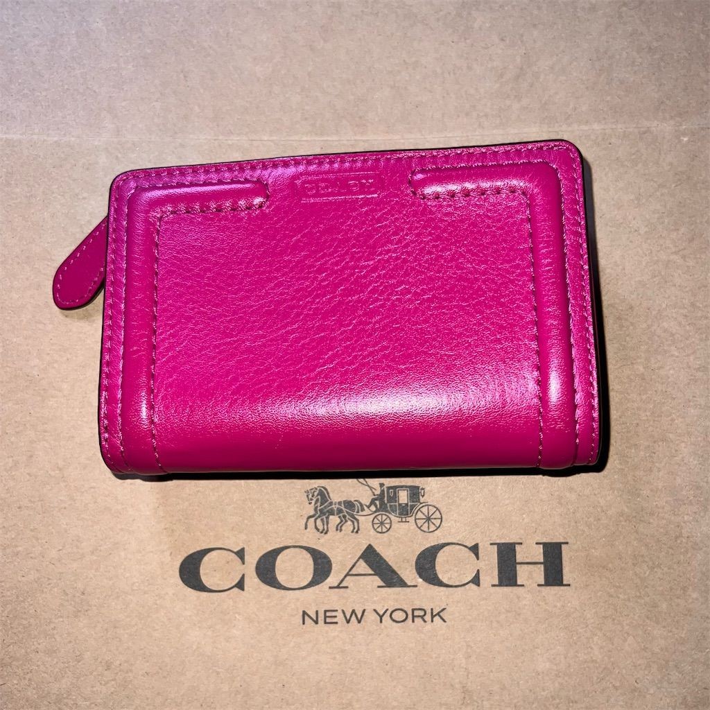 VINTAGE COACH Soho Women's Pink Leather Wallet Silver Buckle