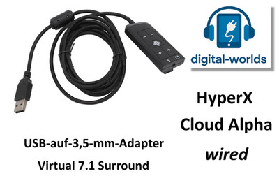 HyperX Cloud II wired Gaming Headset +++ USB-Surround Adapter / akzeptabel