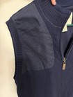 Orvis Wool 1/4 Zip Sweater Vest Men’s Medium Lined Navy Blue Golf Fishing Hiking — photo 4