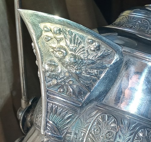 Antique Ornate Victorian Simpson Hall & Miller Silver-Plate Coffee Urn - Picture 10 of 15