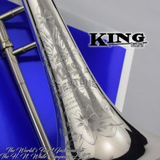 1937 Vintage King H. N. White 2B Silver Tone Trombone Sterling Silver Bell