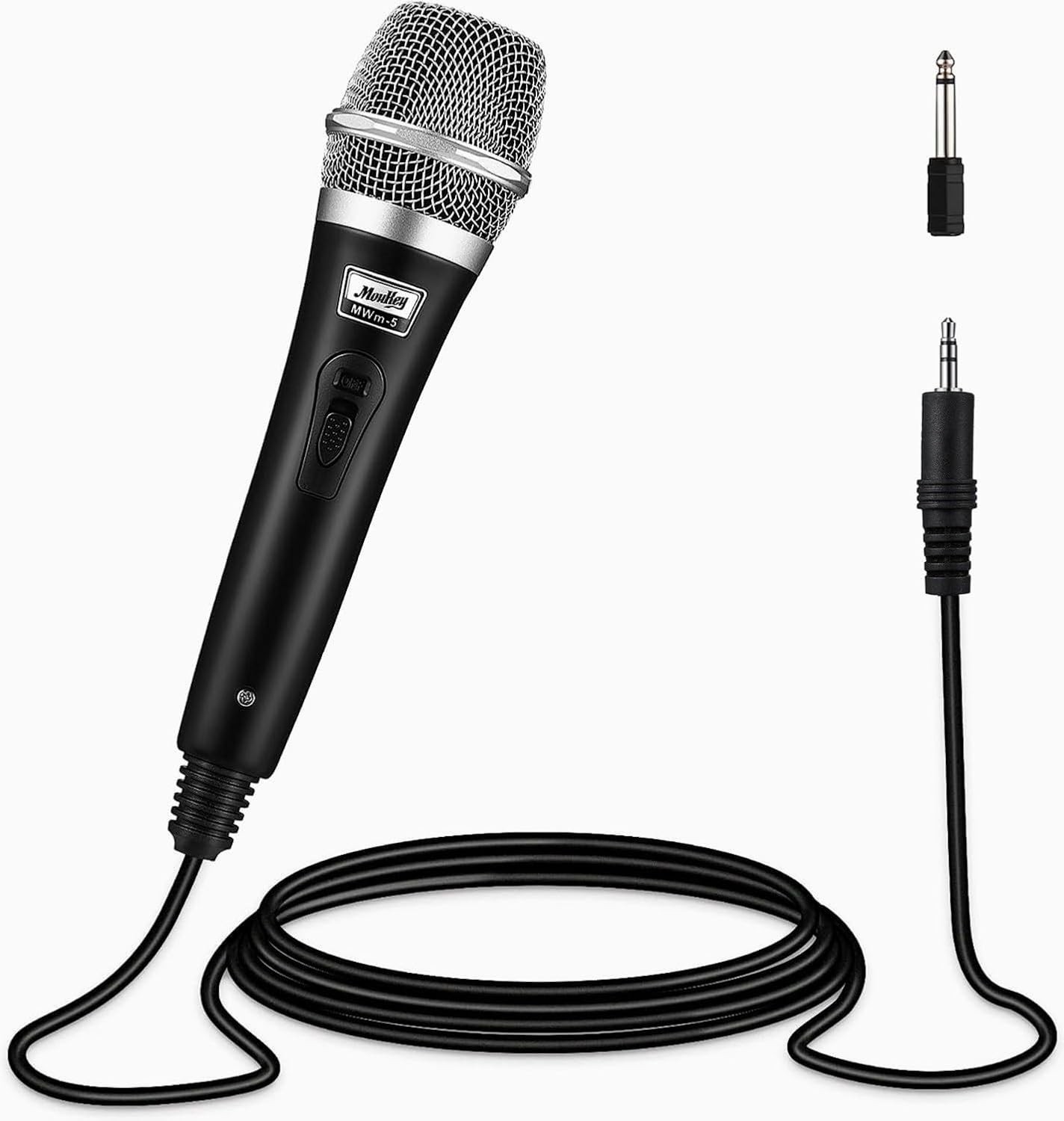 Moukey Dynamic Microphone, Home Karaoke Microphone with 13ft XLR Cable, Cardioid
