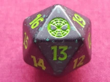 Magic The Gathering MARVEL SPIDER-MAN GREEN D20 SPINDOWN DICE MTG