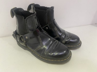 Dr Martens Wincox Black Leather Chelsea Biker Harness Boots UK 6 EU 39 US 7 BR89