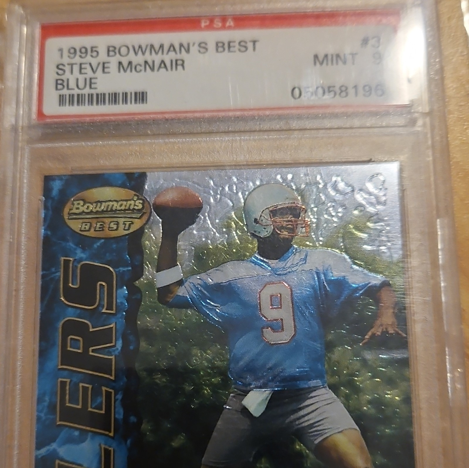 Bowman 1995 Bowman's Best Steve McNair #3 Blue RC PSA 9 Houston Oilers