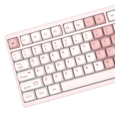 Pink Adorable Keycaps - 129 PBT Keycap Set for Mechanical Keyboards, Compatib...