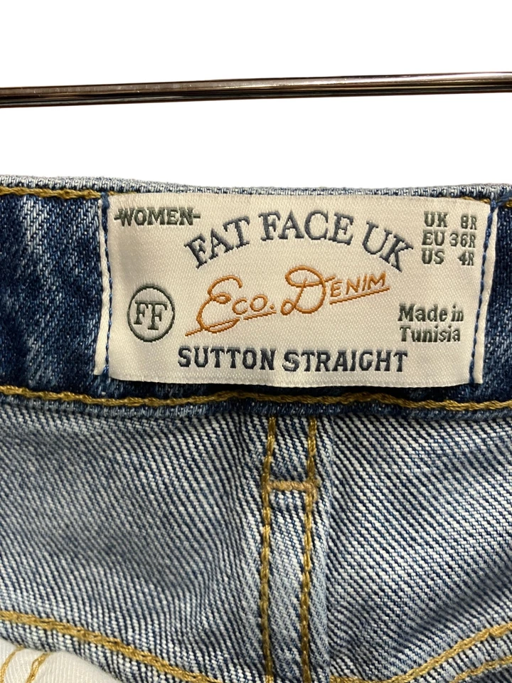 Fat Face Eco Denim Sutton Straight Jeans Blue - Size UK 8R - Image 2 of 4