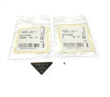 Prada 13ZS 14ZS Black Gold Replacement Side Icon Logo with Screw Single
