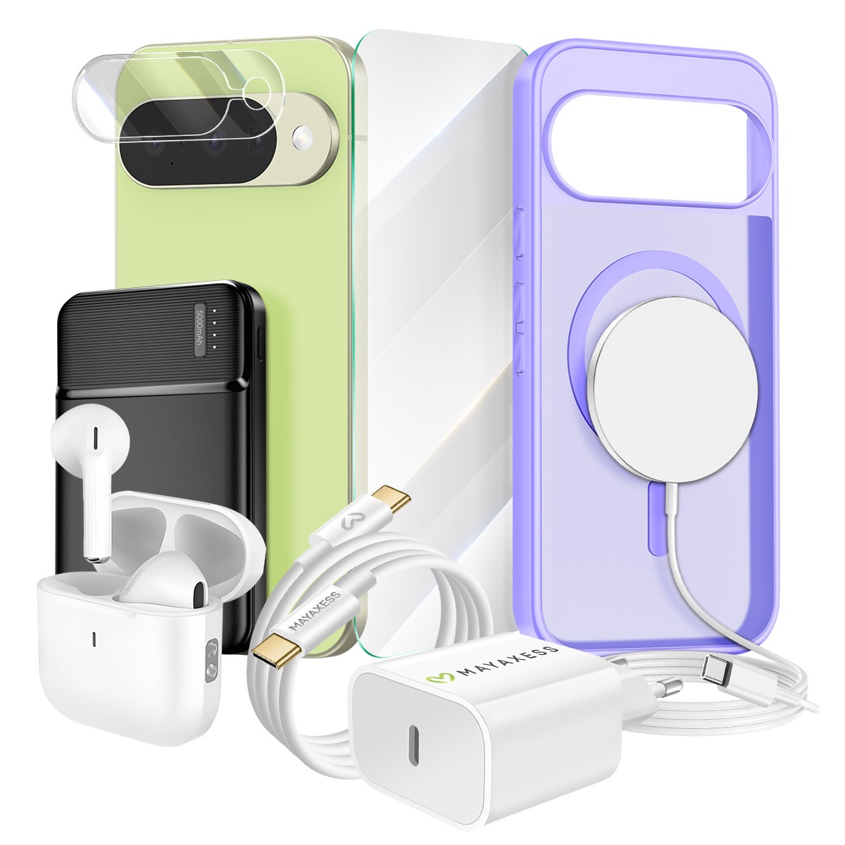 Pack Élite pour Pixel 10 avec coque premium en carbone et chargeurs haute performance