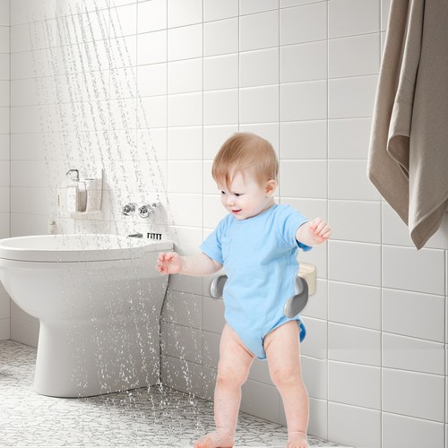 Baby Shower Stand Wall Mounted Baby Bath Rack No Drilling Space-Saving - Picture 11 of 14