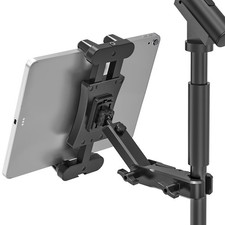 iPad Holder for Mic Stand, Extendable Music Stand Mount Black