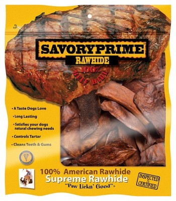 Savory Prime Rawhide Chips Beef 6 in. All Size Dogs All Ages