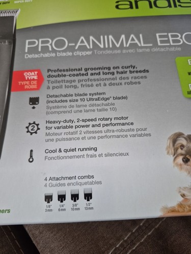 Cortapelos de hoja desmontable AndisPro-Animal EBC II mascota perro MBG-5 RESISTENTE (NUEVO) - Imagen 2 de 10
