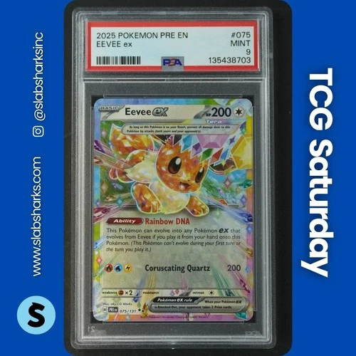 2025 POKEMON PRISMATIC EVOLUTIONS #075/131 EEVEE EX PSA 9