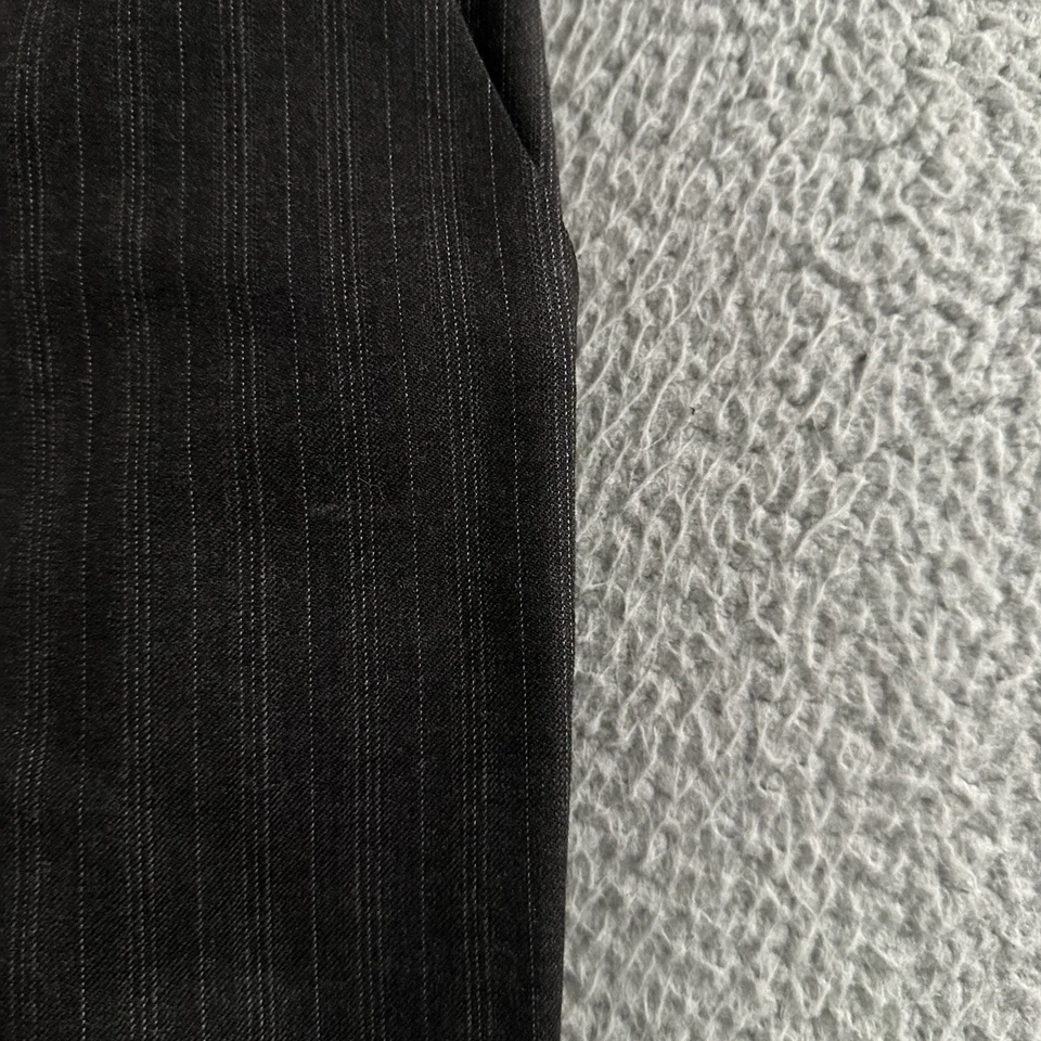 Pantalones para mujer Theory negros talla 8 carrera a rayas mezcla de lana recta Foto 4 de 4