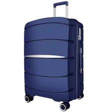 AXIDOU 20" Carry-On Luggage 22x14x9 Airline Approved Spinner Wheels - Dark Blue