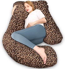 Full Body Pregnancy Pillow U shaped Maternity Leopard Print Back Hip Support