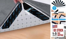 32 PCS Reusable Washable Grippers for Rugs, Highly adhesive and thin Removable