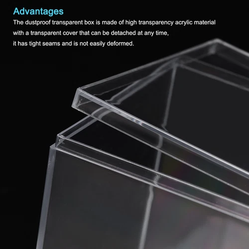2 x Clear Acrylic Plastic Storage Box Square Cube Display w Lid 9.5x9.5x9.5cm - Picture 4 of 6