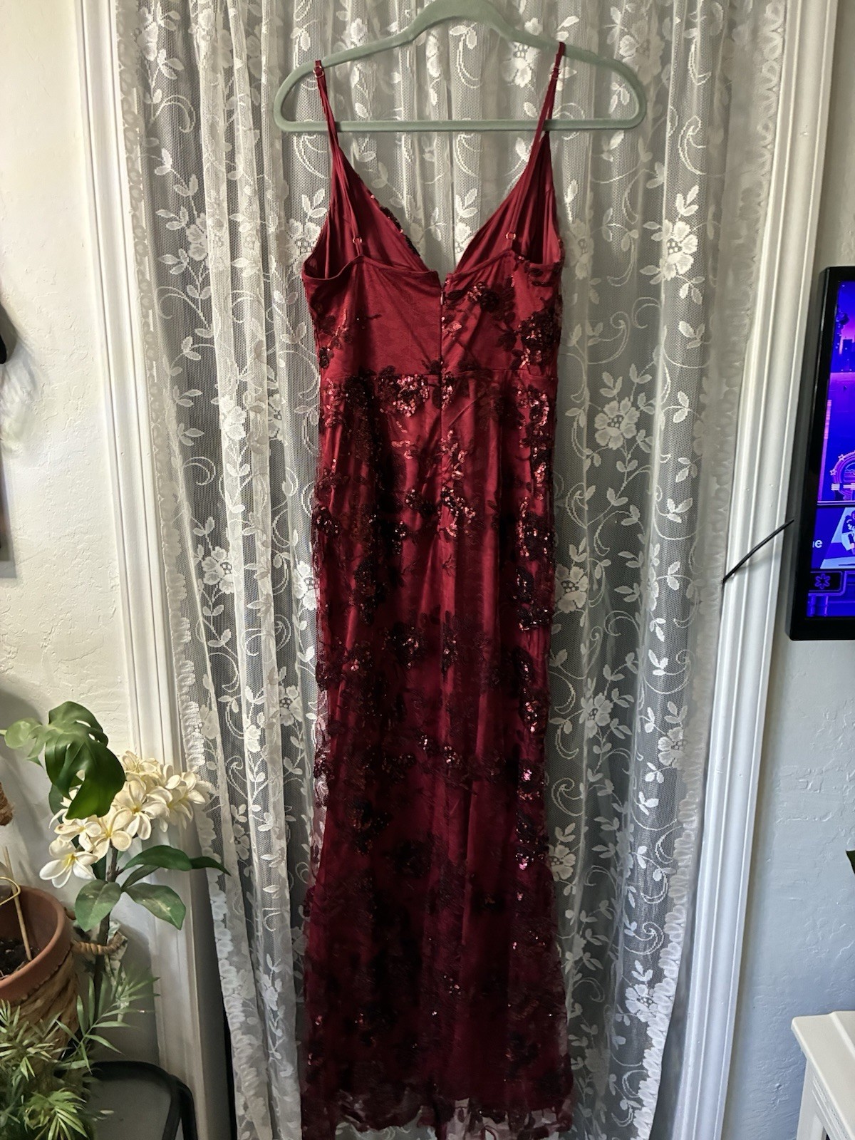 Lulus Shine Language Ruby Wine Red Sequin Mermaid… - image 7