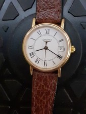 Longines L41362 White Dial Ladies Watch with Leather Strap - (Rear Case Damaged)