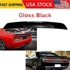 For 2008-2023 Dodge Challenger Gloss Black Spoiler Wing Tail W/o Backup Camera