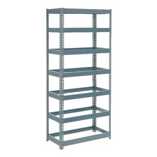 Boltless Extra Heavy Duty Shelving 36"W x 12"D x 84"H 7 Shelves No Deck
