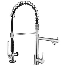 Contemporary Chrome Kitchen Faucet with Pot Filler Spout