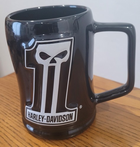Harley- Davidson Black #1 Skull Ceramic Coffee Mug/Cup