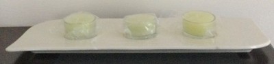 Belleek Living Teelichttablett - Sandwelle oder Art Deco oder Silber Kräuselung + Punkt wählbar