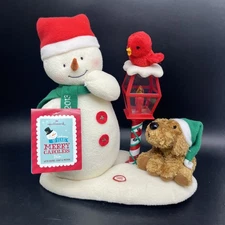HALLMARK Jingle Pals WORKS Merry Carolers Trio Snowman Light Sound Motion - Tags