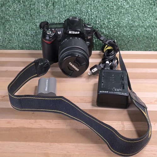 Nikon D90 DSLR Camera W/ Tamron AF 28-80mm Lens Charger & Battery